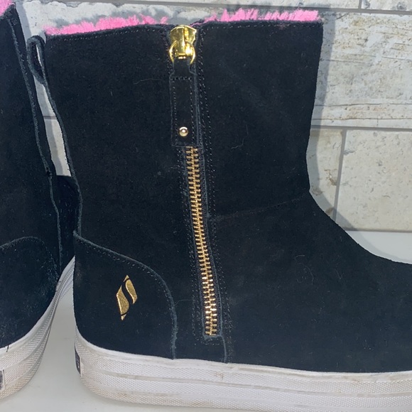 Skechers Suede Fur Lined Sneaker Bootie - Picture 6 of 10